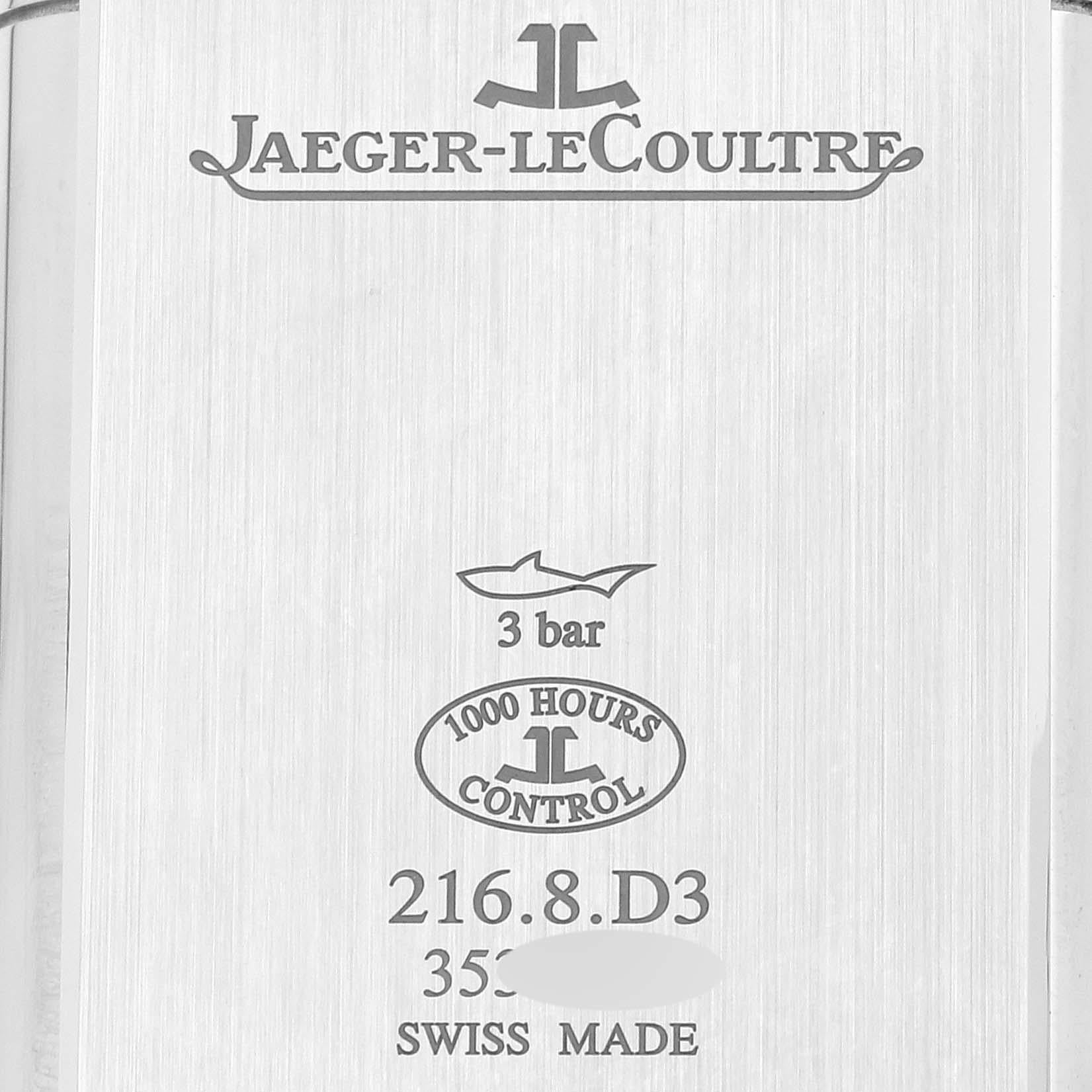 Jaeger LeCoultre Reverso Tribute Duoface Stahluhr 216.8.D3 Q3958420 Boxkartenkarte im Angebot 1