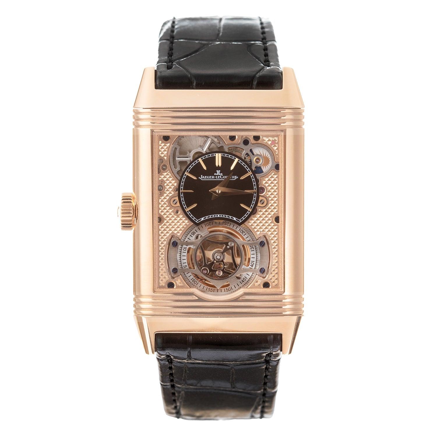 Reloj Jaeger-LeCoultre Reverso Tribute Duoface Tourbillon Ref. Q392242J en Excelente estado para la venta en Palm Beach, FL