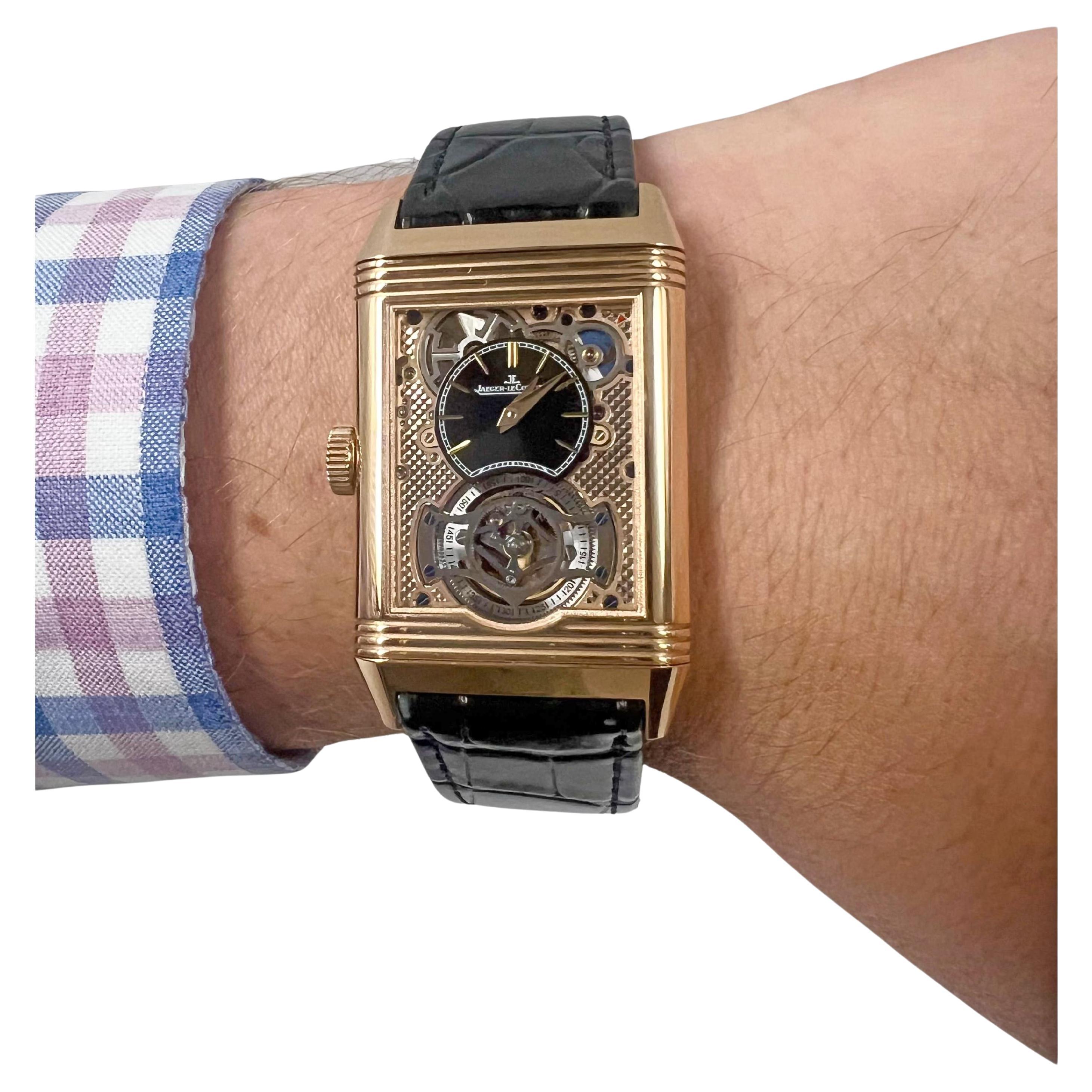 Reloj Jaeger-LeCoultre Reverso Tribute Duoface Tourbillon Ref. Q392242J en venta 3