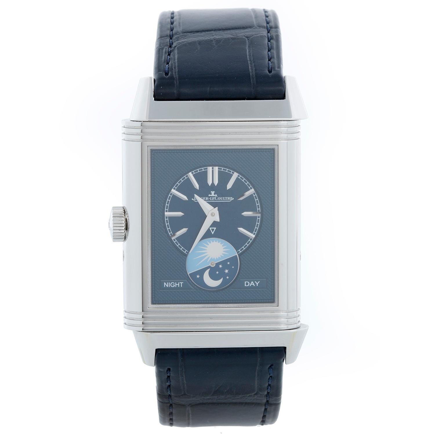 Jaeger LeCoultre Reverso Tribute Moon Duo Q3958420 Stainless Steel Watch 4
