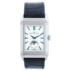 Jaeger LeCoultre Reverso Tribute Moon Duo Q3958420 Orologio in acciaio inossidabile
