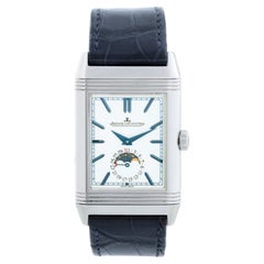 Jaeger LeCoultre Reverso Tribute Moon Duo Q3958420 Stainless Steel Watch