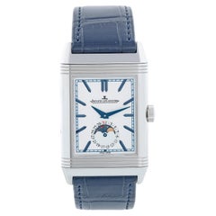 Jaeger LeCoultre Reverso Tribute Moon Duo Q3958420 Stainless Steel Watch