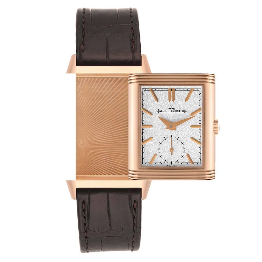 Men's Jaeger LeCoultre Reverso Tribute Rose Gold Mens Watch Q3902420 213.2.D4 Box Card