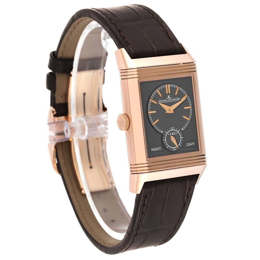 Jaeger LeCoultre Reverso Tribute Rose Gold Mens Watch Q3902420 213.2.D4 Box Card 1