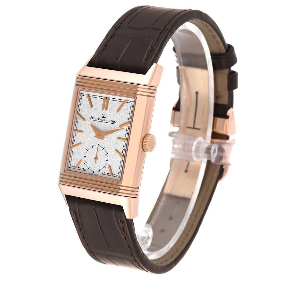 Jaeger LeCoultre Reverso Tribute Rose Gold Mens Watch Q3902420 213.2.D4 Box Card 2