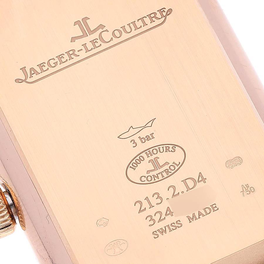 Jaeger LeCoultre Reverso Tribute Rose Gold Mens Watch Q3902420 213.2.D4 Box Card 4