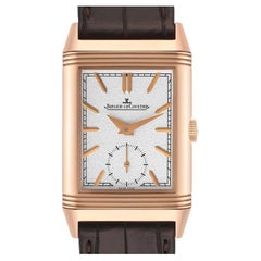 Jaeger LeCoultre Reverso Tribute Rose Gold Mens Watch Q3902420 213.2.D4 Box Card