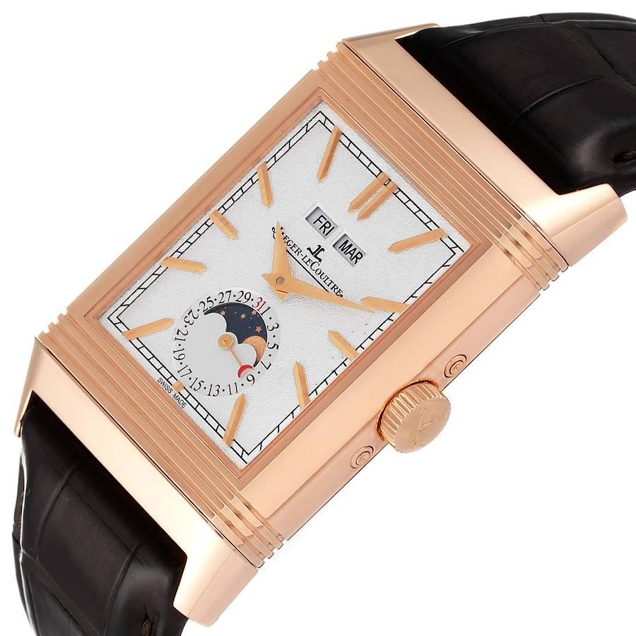 Men's Jaeger LeCoultre Reverso Tribute Rose Gold Watch 216.2.D3 Q3912420 Box Papers For Sale