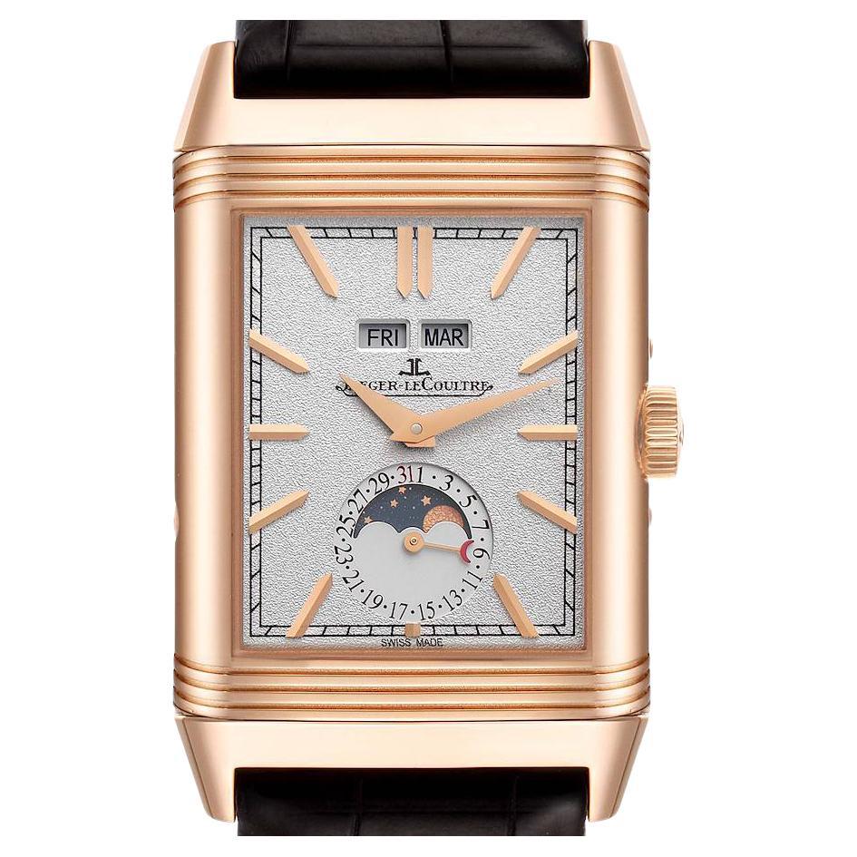 Jaeger LeCoultre Reverso Tribute Rose Gold Watch 216.2.D3 Q3912420 Box Papers For Sale