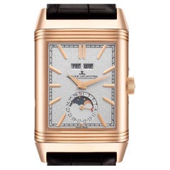 Jaeger LeCoultre Reverso Tribute Rose Gold Watch 216.2.D3 Q3912420 Box Papers