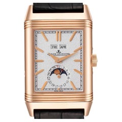 Jaeger LeCoultre Reverso Tribute Rose Gold Watch 216.2.D3 Q3912420 Box Papers