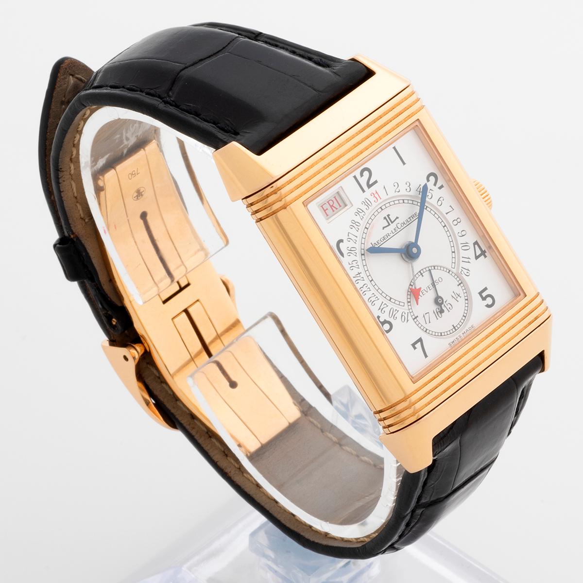 Jaeger-LeCoultre Reverso Wristwatch Ref 270.2.36, Grande Taille, 18K Rose Gold.. In Excellent Condition In Canterbury, England