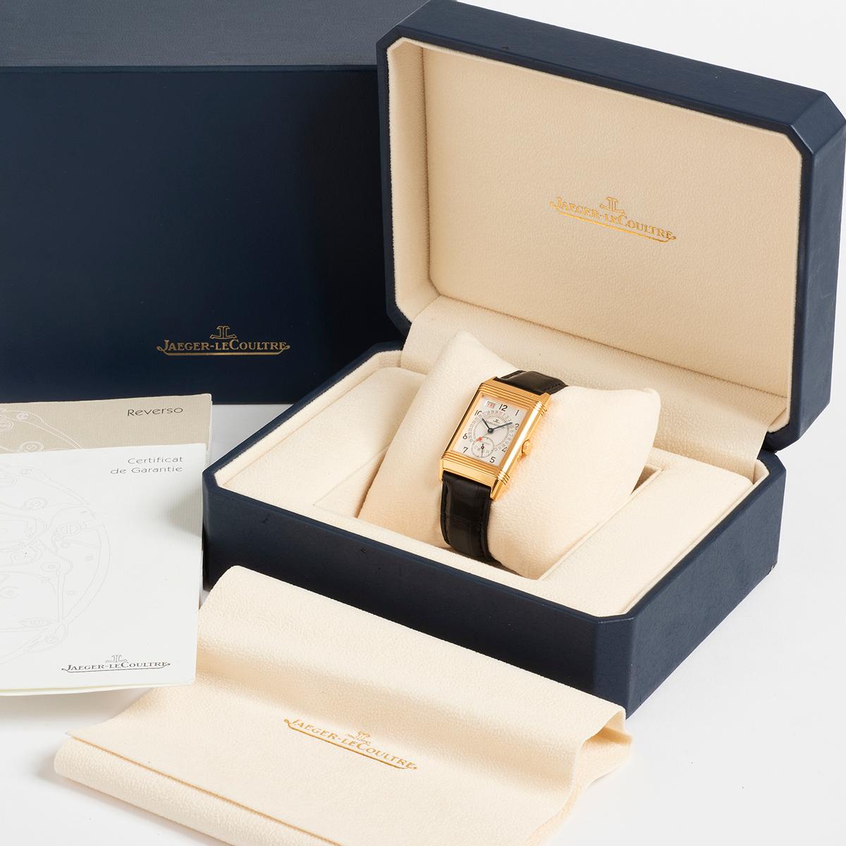 Women's or Men's Jaeger-LeCoultre Reverso Wristwatch Ref 270.2.36, Grande Taille, 18K Rose Gold..