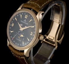 Jaeger LeCoultre Or Rose Master Moon Triple Date Phase de Lune B&P 140.2.98.S