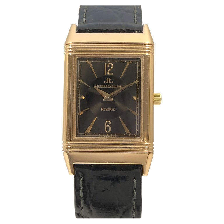 Jaeger LeCoultre Reverso Armbanduhr aus Roségold im Angebot bei