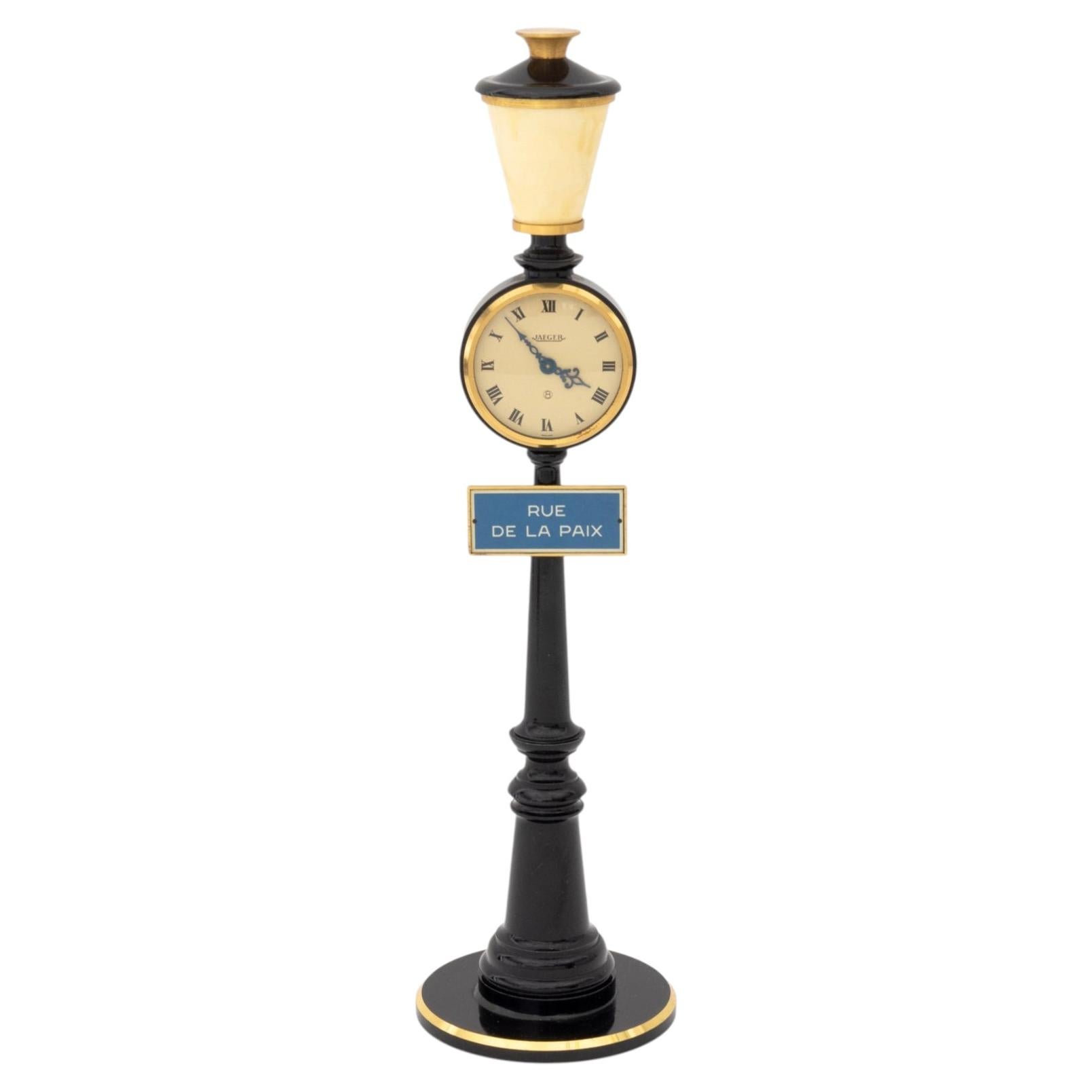 Jaeger-LeCoultre Rue de la Paix Brass & Lacquer Street Lamp Clock