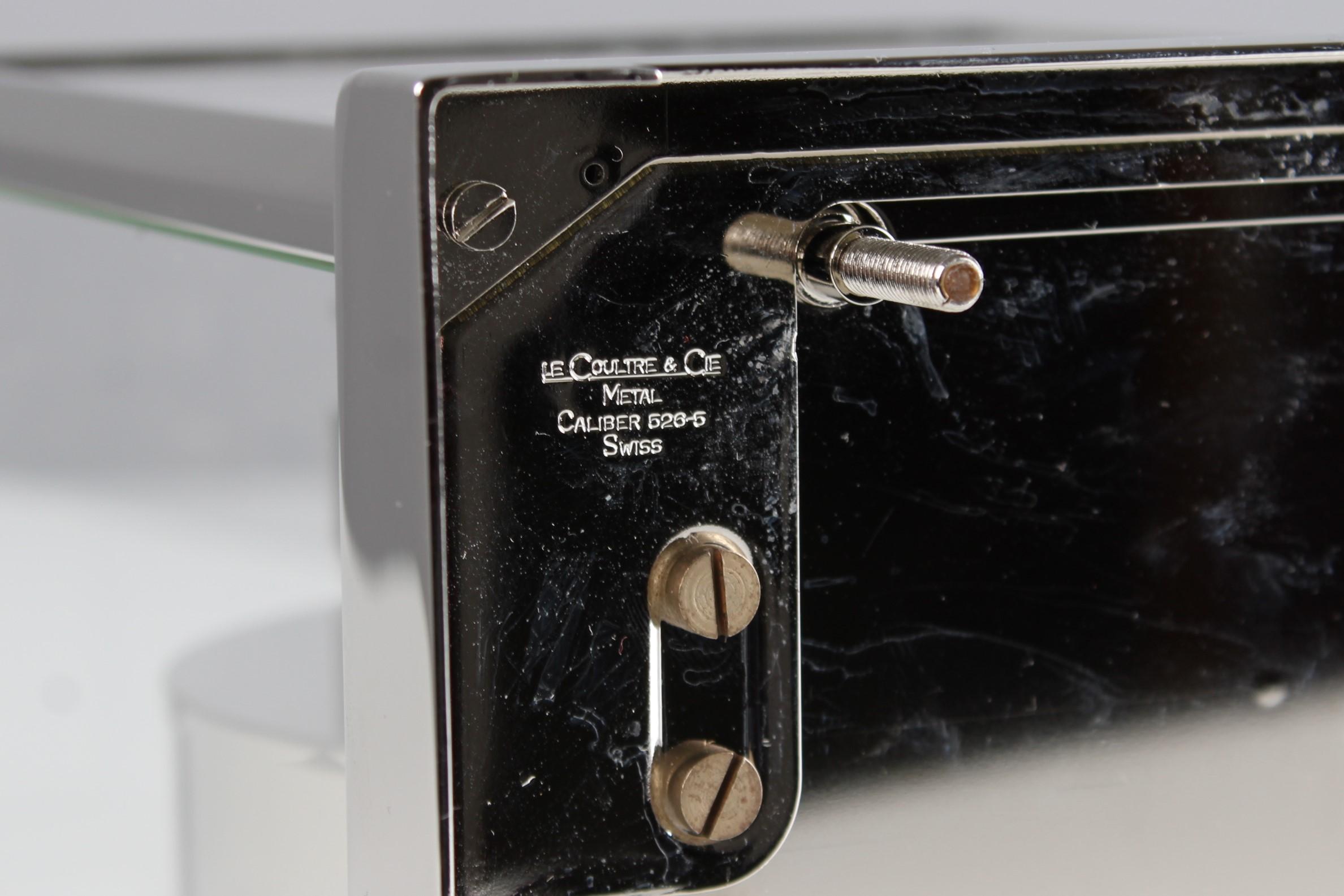 Jaeger LeCoultre, horloge Atmos en argent de 1955, revisitée et neuve plaquée nickel en vente 5