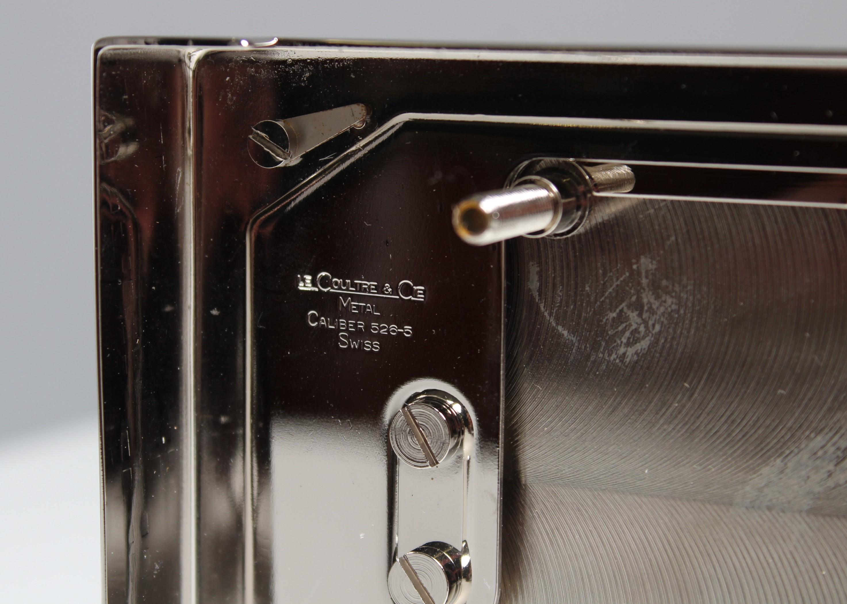 Jaeger LeCoultre, Silver Atmos Clock from 1970, Revised and Platinum-Plated 7