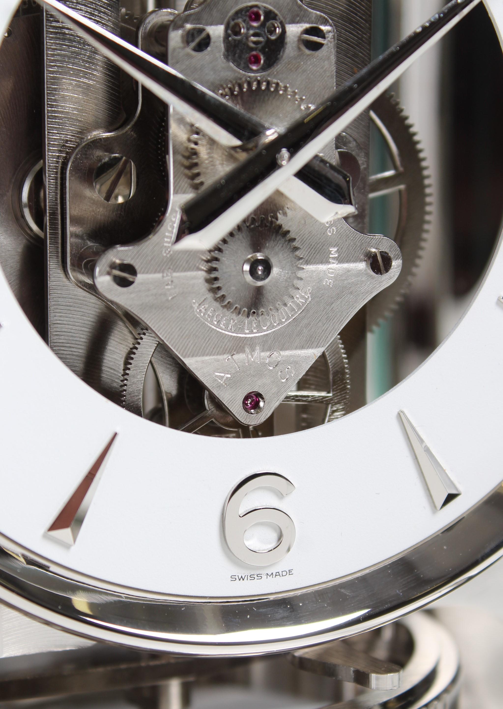 Jaeger LeCoultre, Silver Atmos Clock from 1970, Revised and Platinum-Plated 1