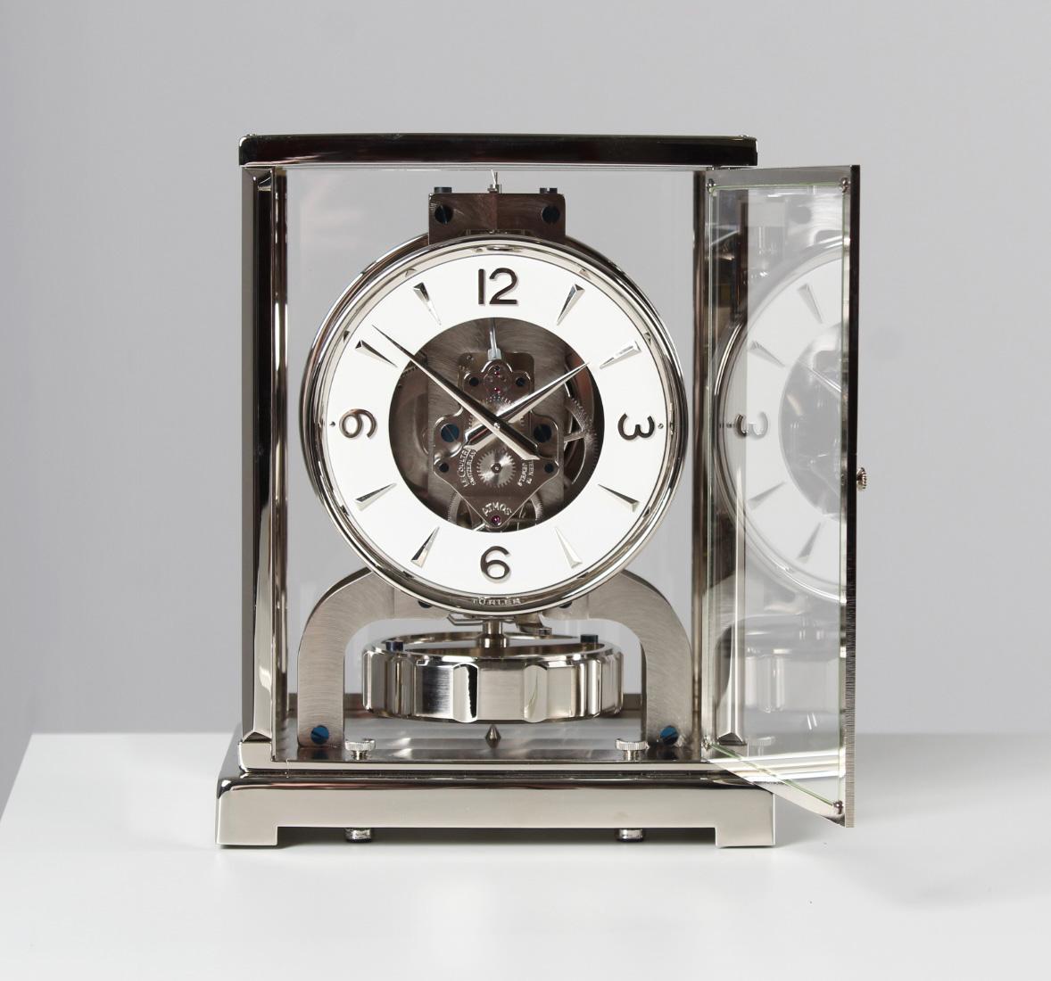 Brass Jaeger LeCoultre, Silver Atmos IV Calibre 532, Manufactured 1955
