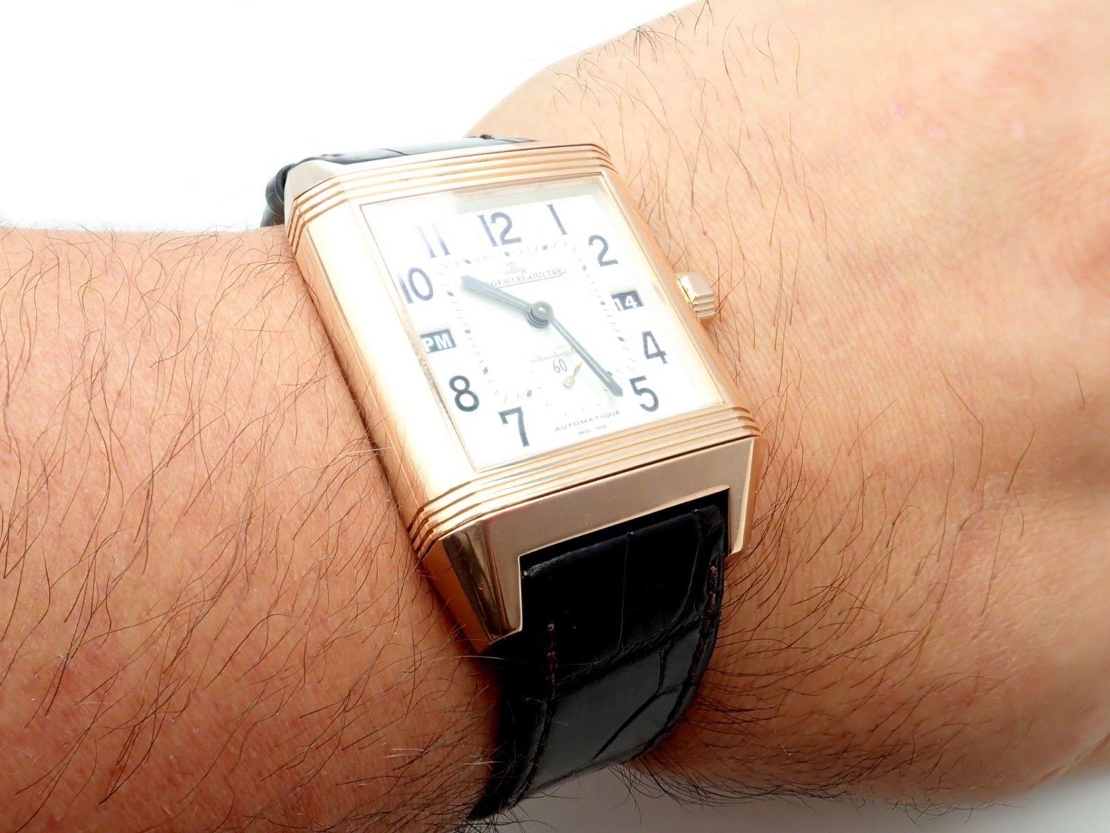 Jaeger Lecoultre Squadra Reverso Hometime Rose Gold Men’s Wristwatch 230.2.77 2