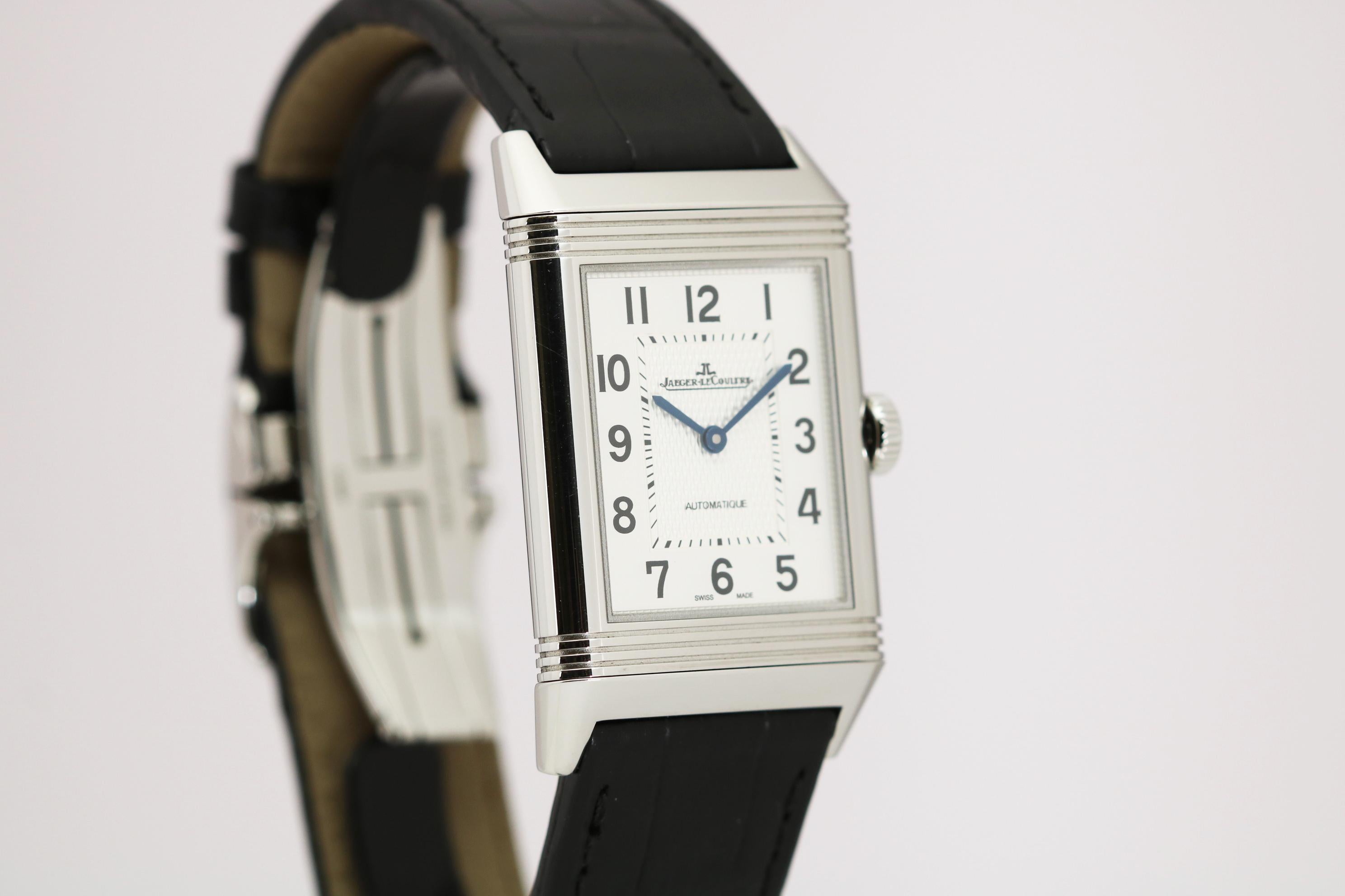 Jaeger-LeCoultre Stainless Steel Classic Reverso Automatic Modern In Excellent Condition In Miami Beach, FL