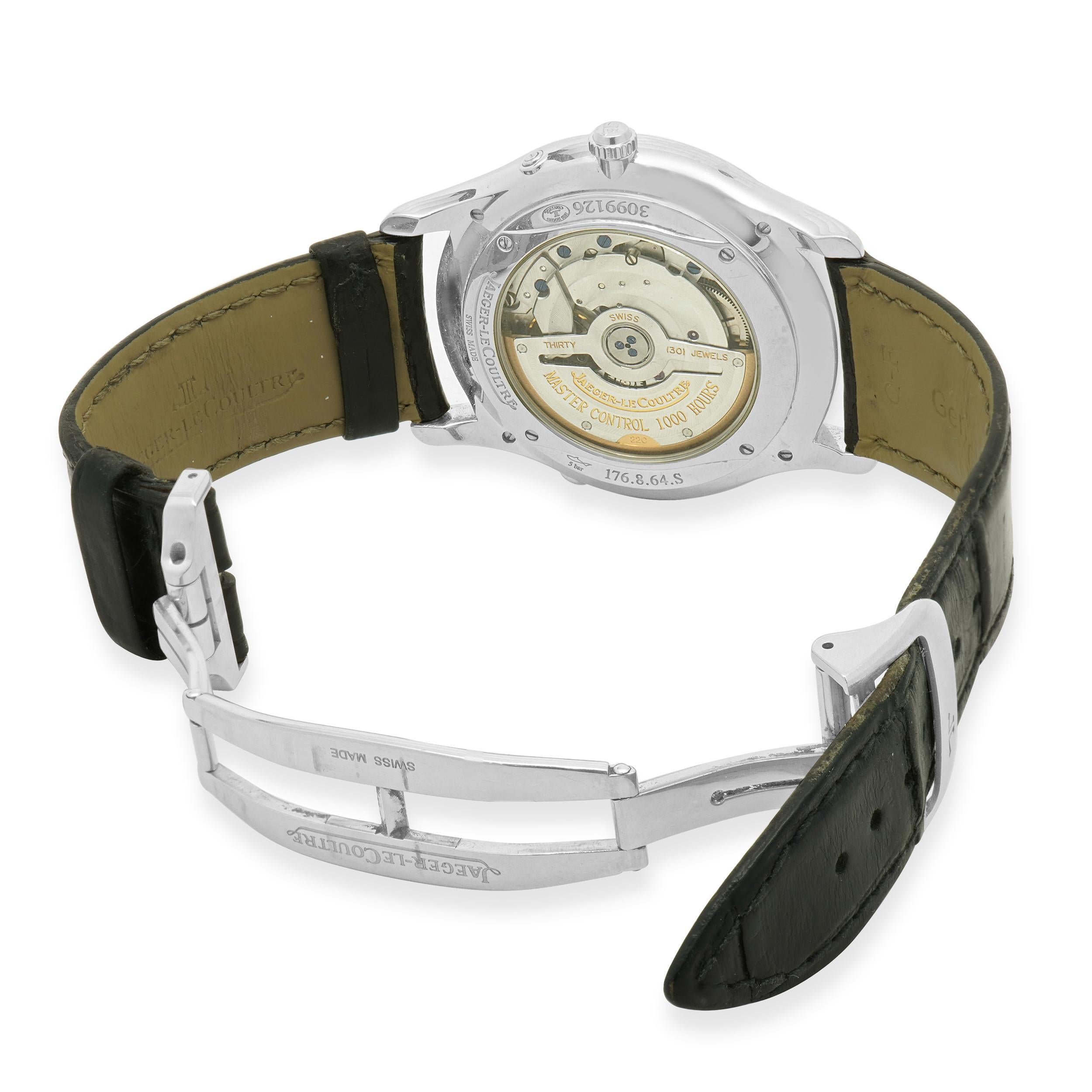 Women's or Men's Jaeger-LeCoultre Stainless Steel Master Ultra Thin Moonphase 39mm For Sale
