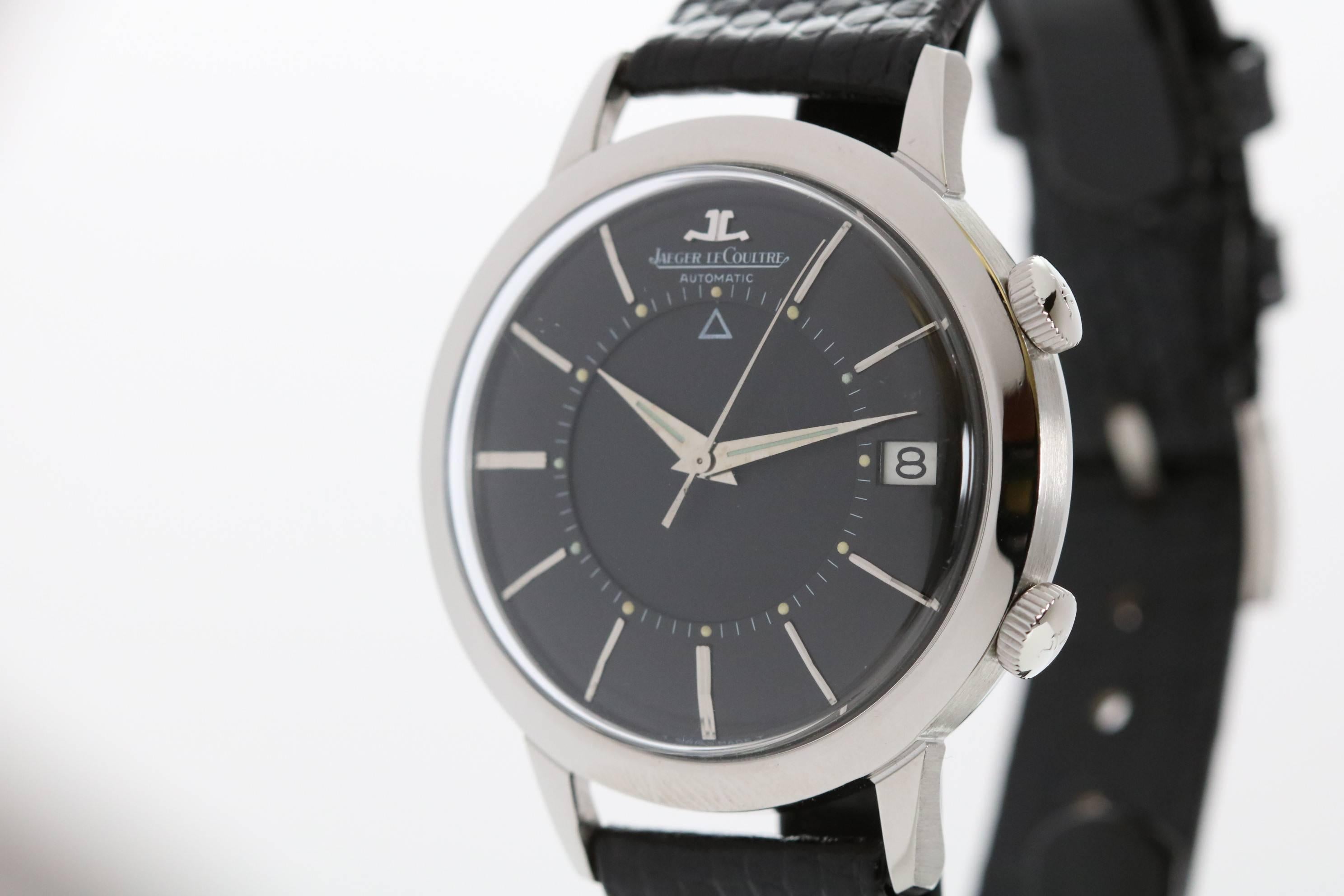Jaeger LeCoultre Memovox reference 855 in stainless steel. 