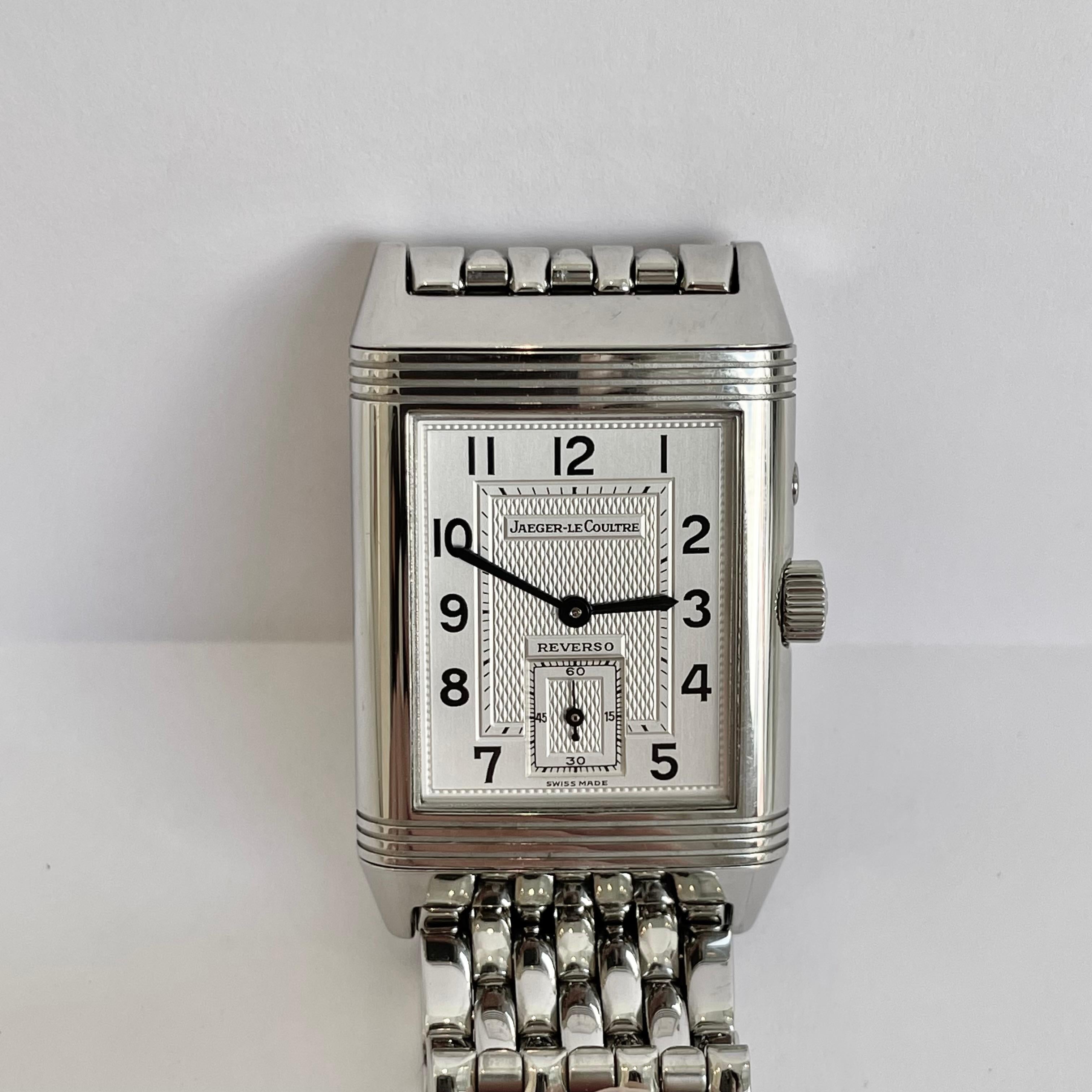 Jaeger-LeCoultre Stainless Steel Reverso , Circa 1995 For Sale 5