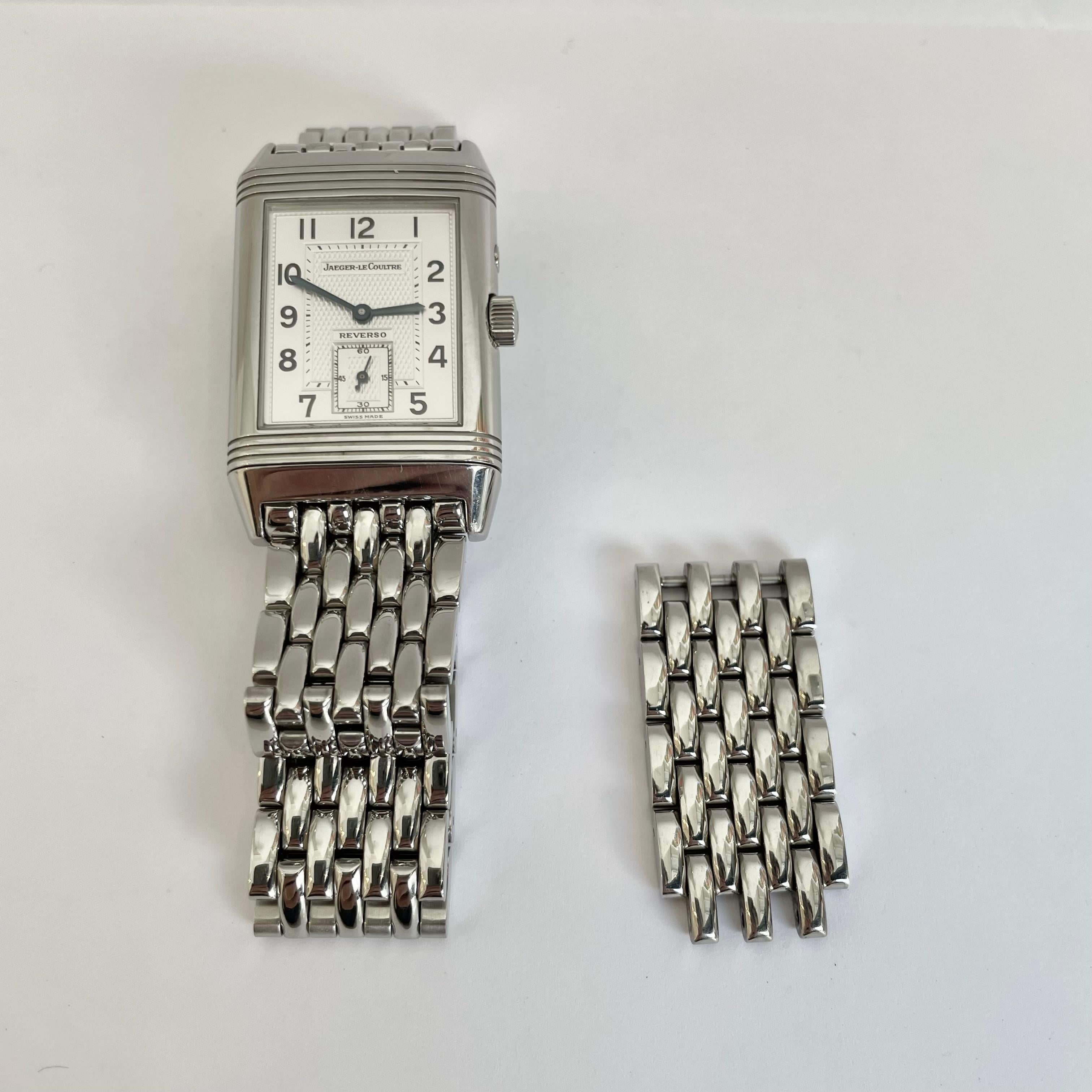 Jaeger-LeCoultre Stainless Steel Reverso , Circa 1995 For Sale 7