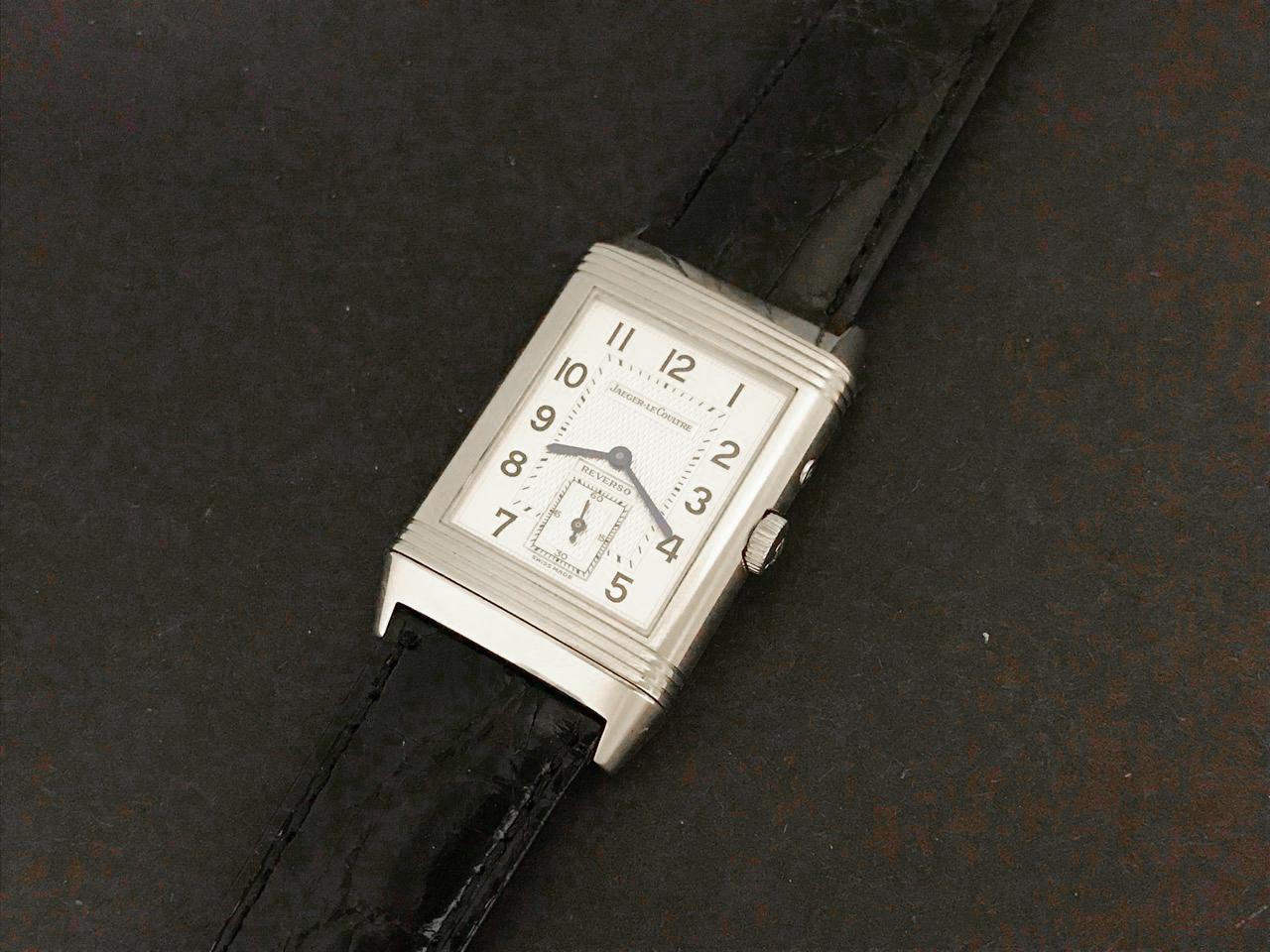 Jaeger-LeCoultre Stainless Steel Reverso Night & Day Manual Wind Wristwatch In Excellent Condition In Dallas, TX