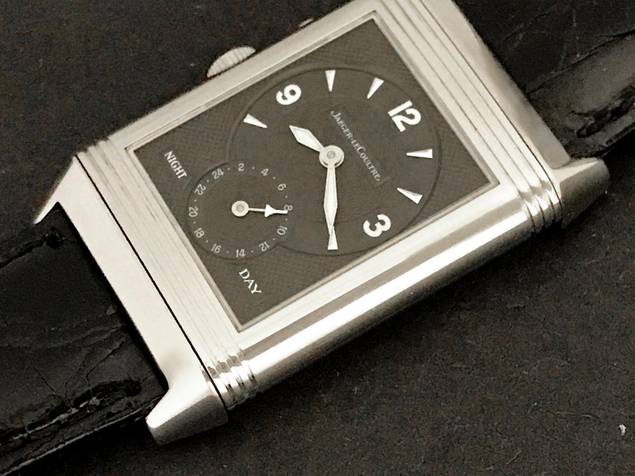 Jaeger-LeCoultre Stainless Steel Reverso Night & Day Manual Wind Wristwatch 1