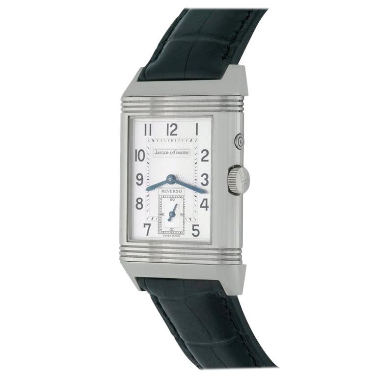 Jaeger-LeCoultre Stainless Steel Reverso Night & Day Manual Wind Wristwatch