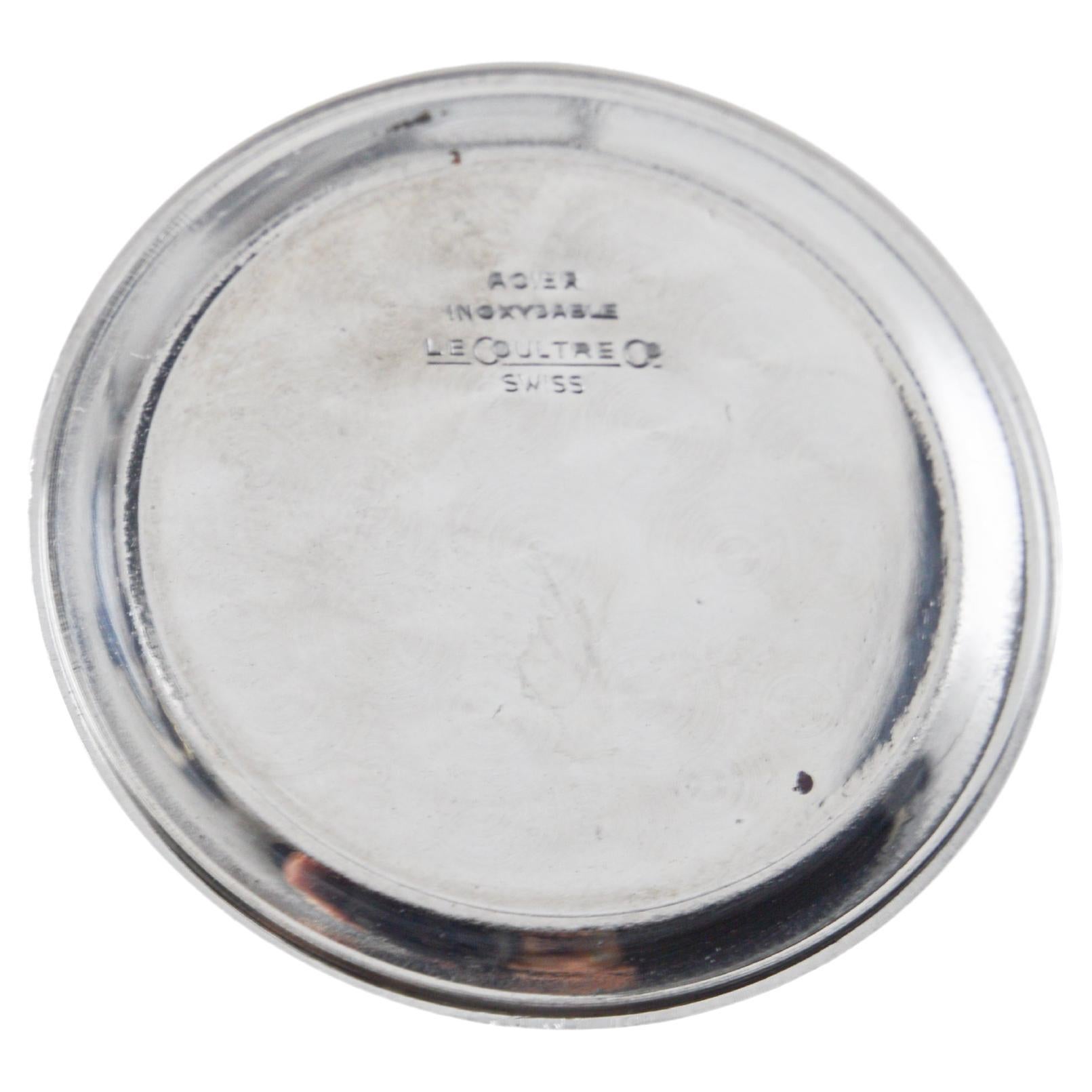Jaeger-LeCoultre in acciaio inossidabile con tripla data, quadrante originale e scatola anni '40 in vendita 13
