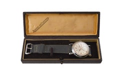 Jaeger-LeCoultre Stainless Steel Triple Date with Original Dial and Strap 1940's