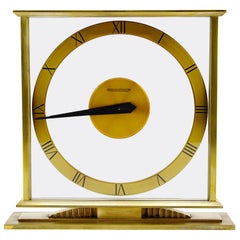Jaeger-LeCoultre Swiss Midcentury Table Clock, 1940s-1950s