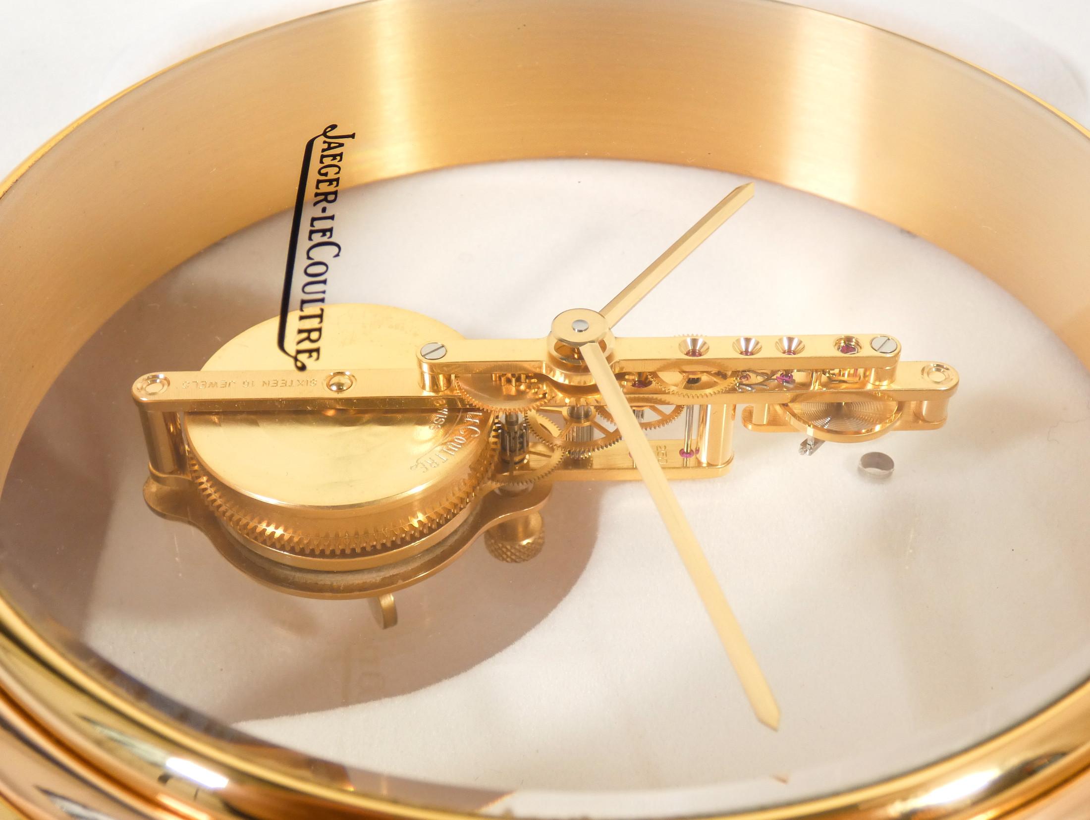 Jaeger LeCoultre Table Clock, "Baguette" Movement, Original Packaging
