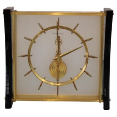 Vintage Jaeger Lecoultre Table Clock in Brass, circa 1960