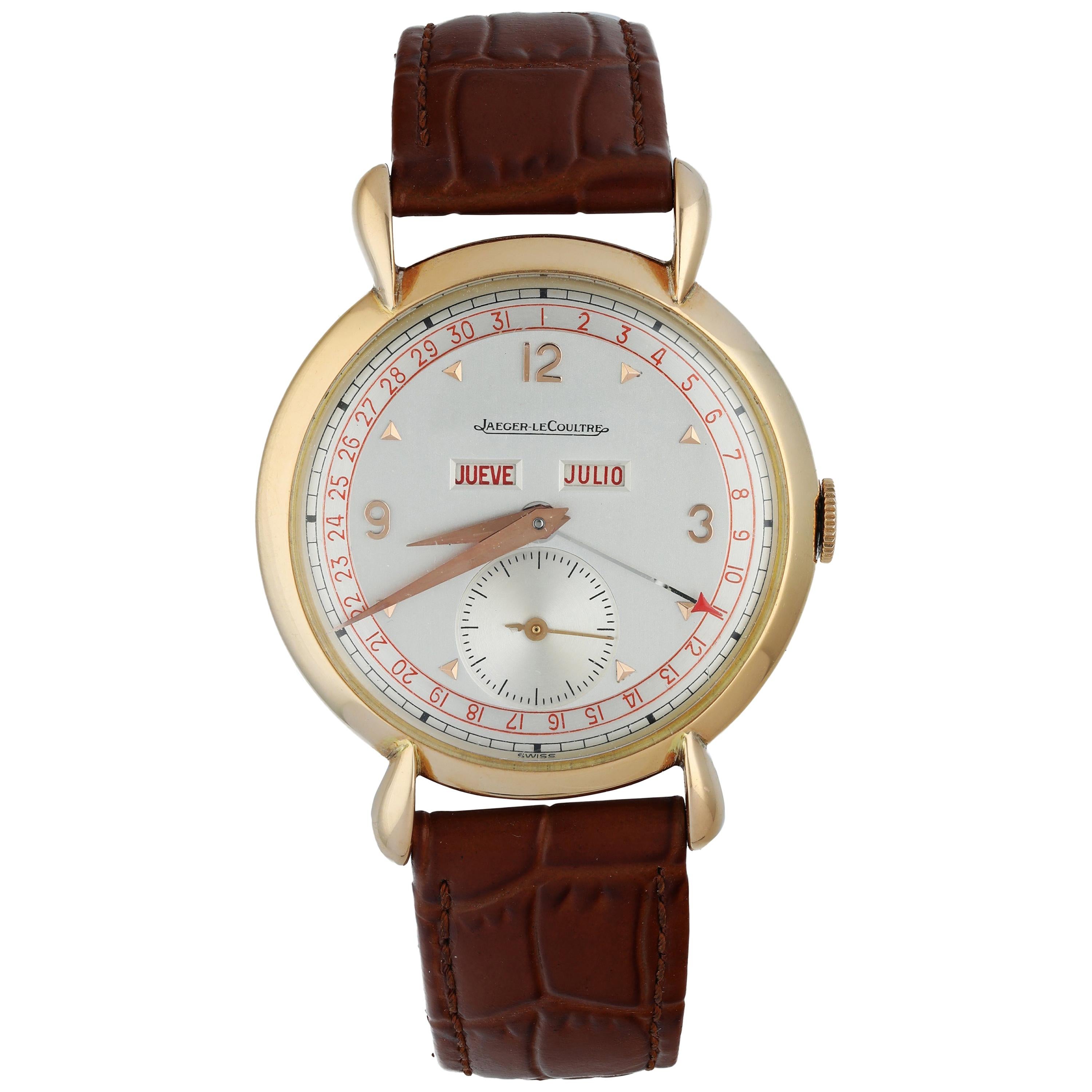 Jaeger-LeCoultre Triple Date Calendar Men
s Watch For Sale