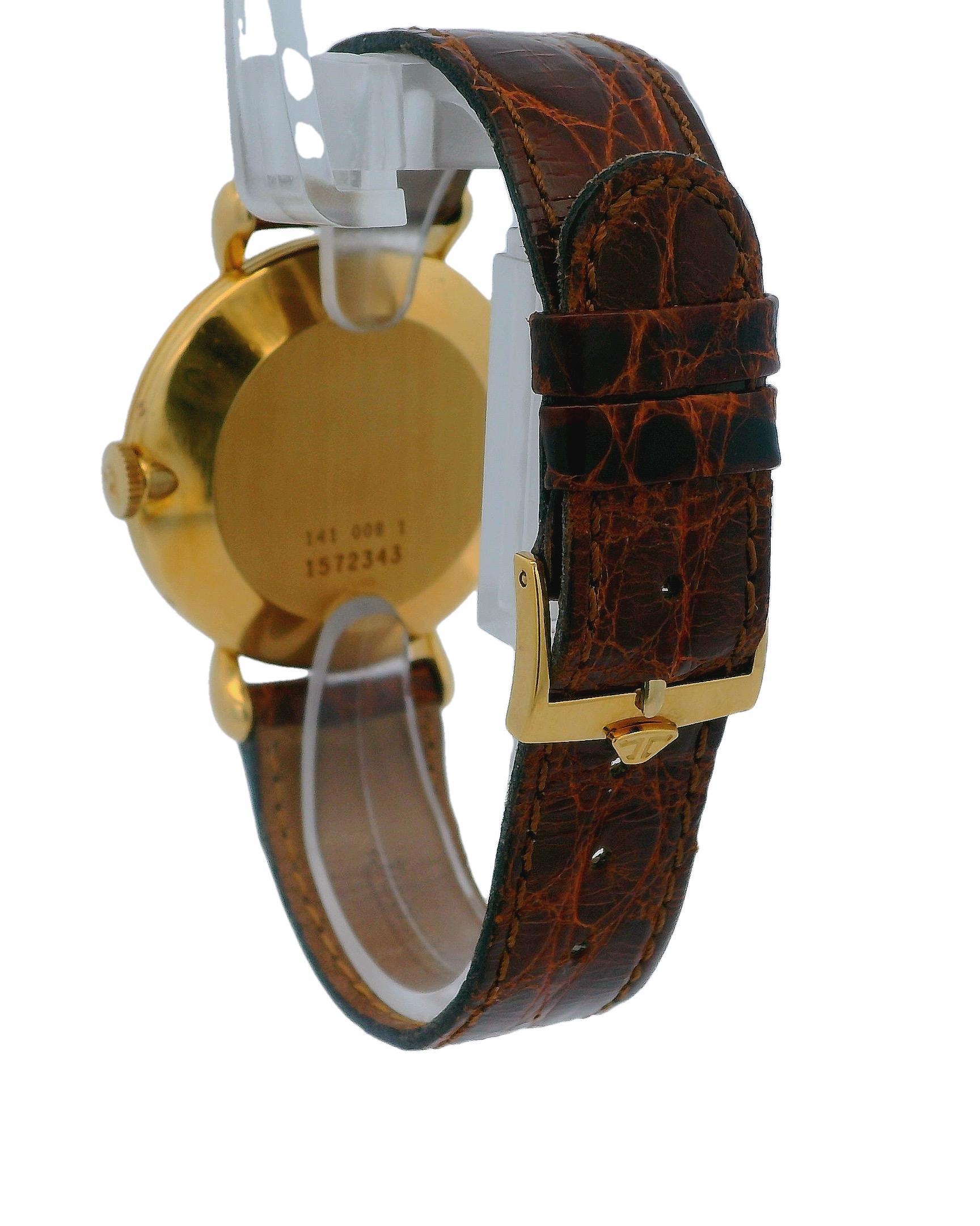 Jaeger LeCoultre Triple Date Moon Phase French Print 18K Yellow Gold Watch 3