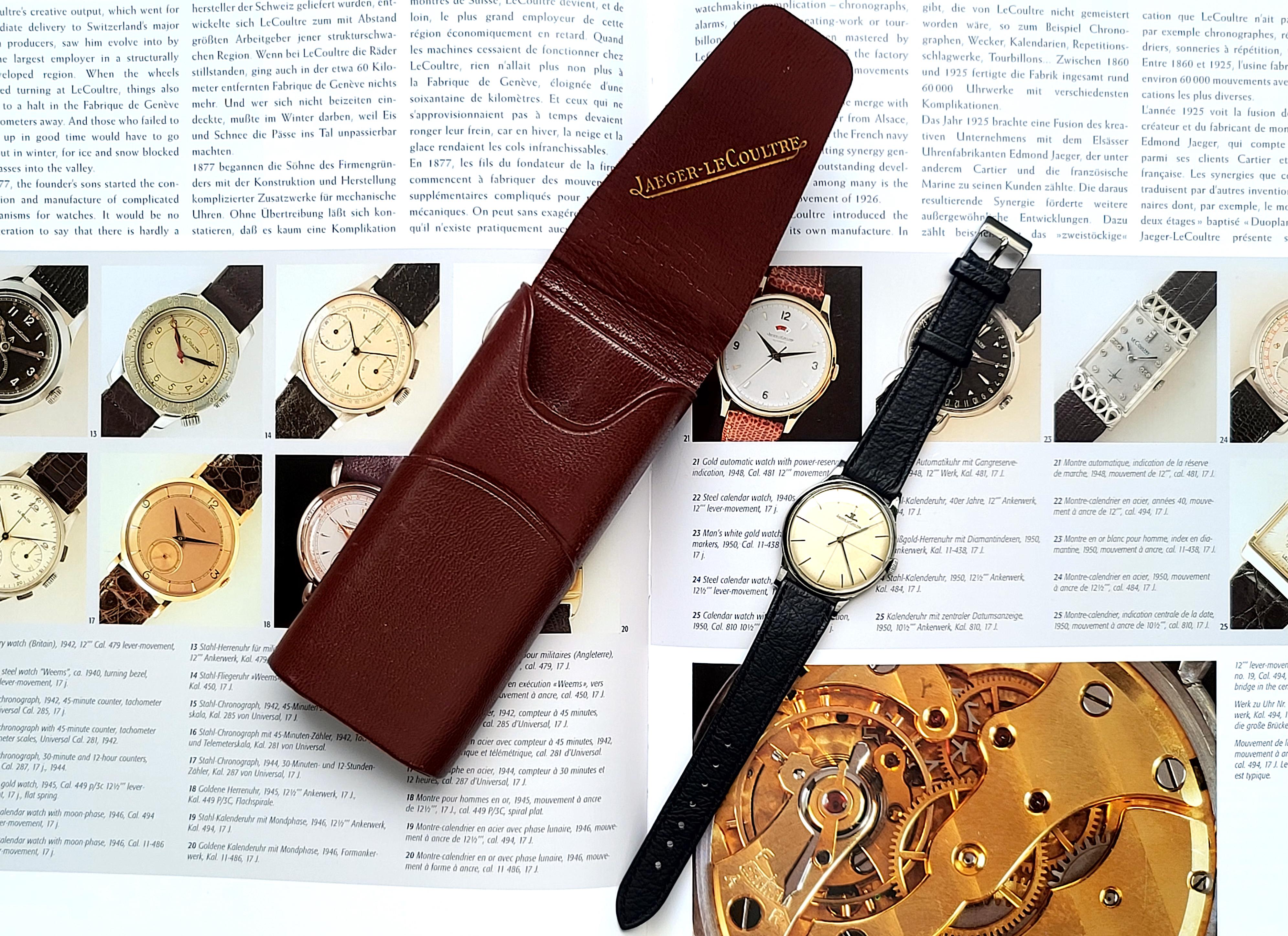 Jaeger-LeCoultre Ultra Thin 2285 Classic Round Steel Vintage Patina 1960 In Excellent Condition In PARIS, FR