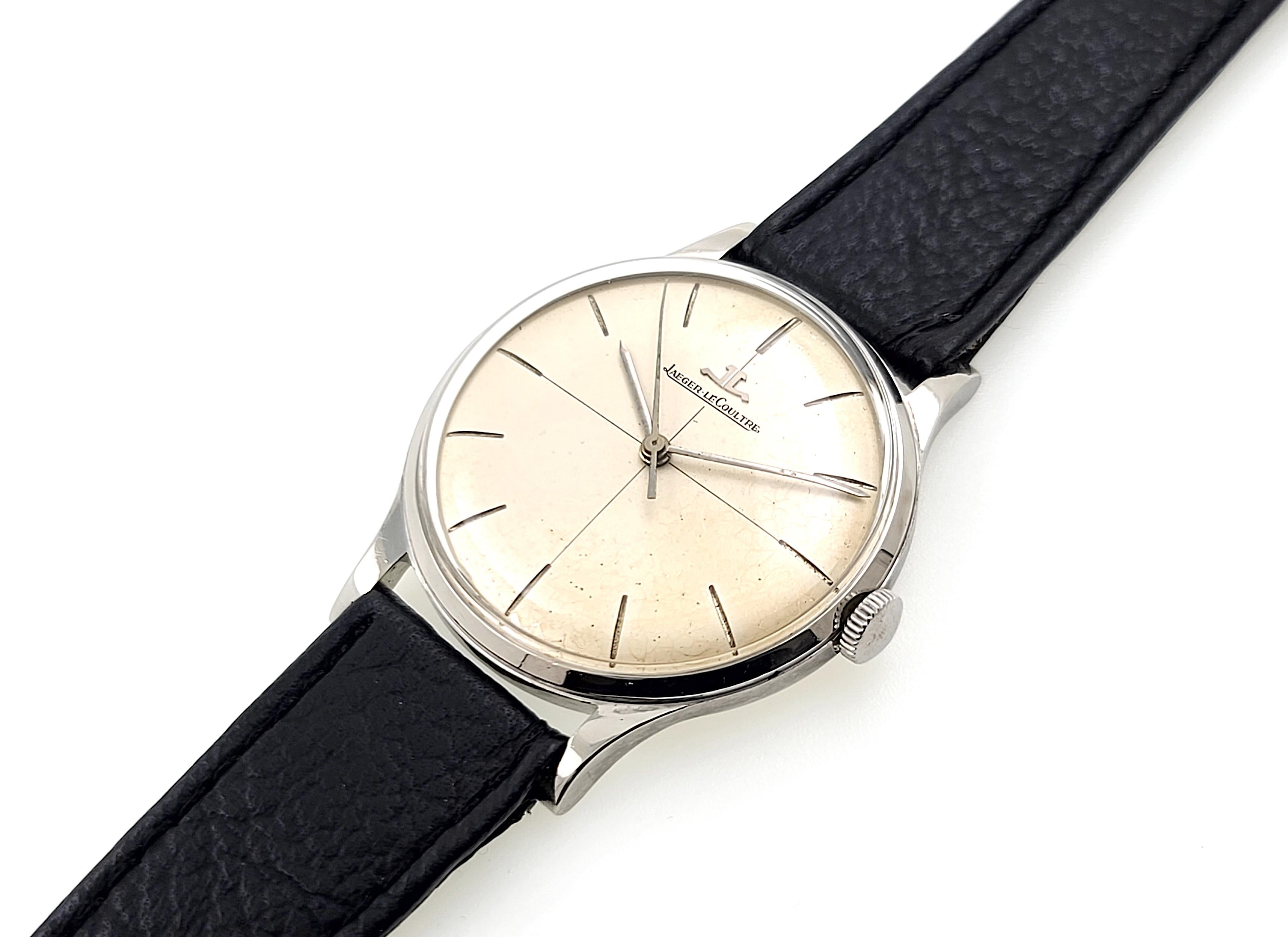Jaeger-LeCoultre Ultra Thin 2285 Classic Round Steel Vintage Patina 1960 2