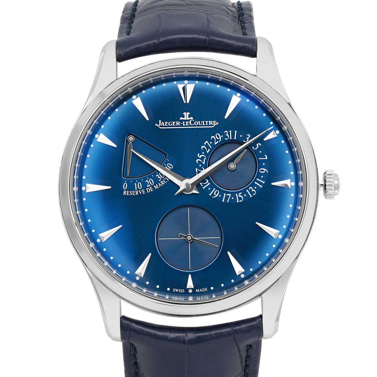Pre-owned. Excellent condition. The strap is new. Comes with the manufacturer's papers dated 2018. No box.

General Information:
Brand: Jaeger-LeCoultre
Model: Jaeger-LeCoultre Ultra Thin
Model Number: Q1378480
Type: Wristwatch
Style:
