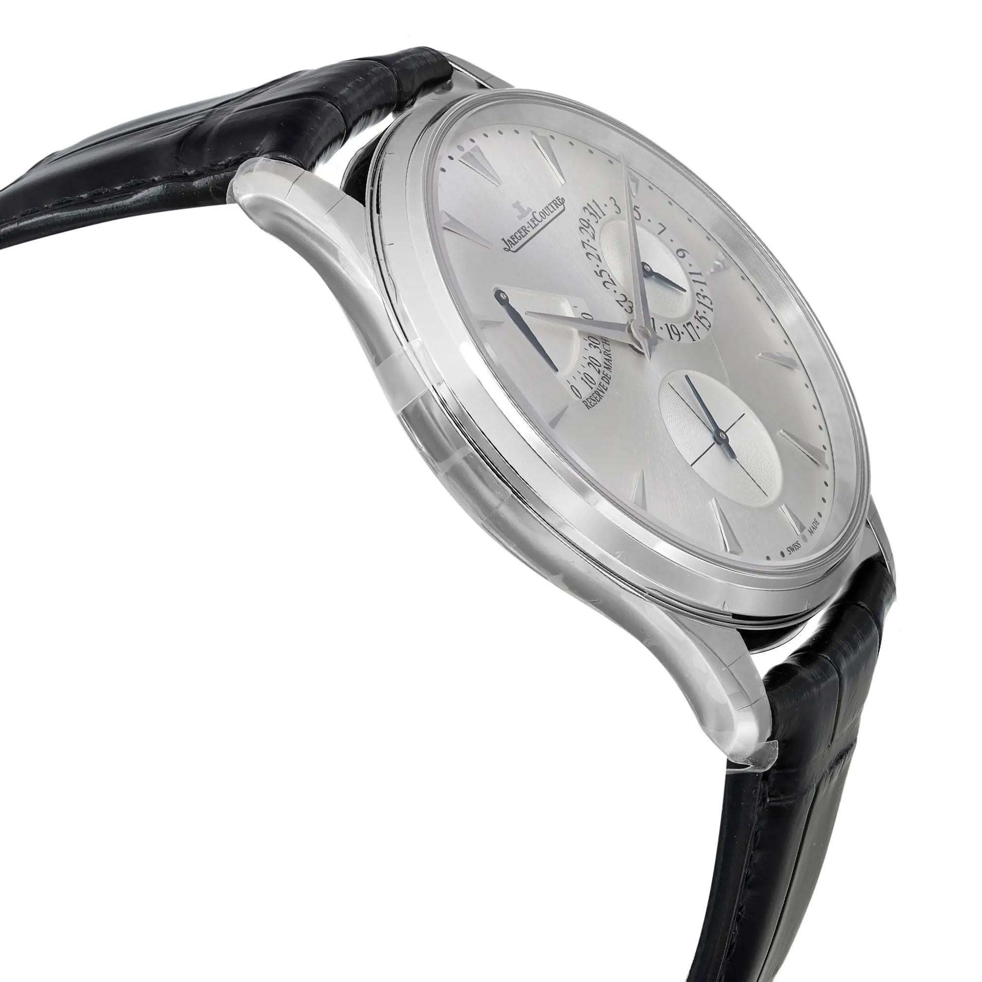 Women's Jaeger-LeCoultre Ultra Thin Reserve De Marche Steel Silver Dial Watch Q1378420