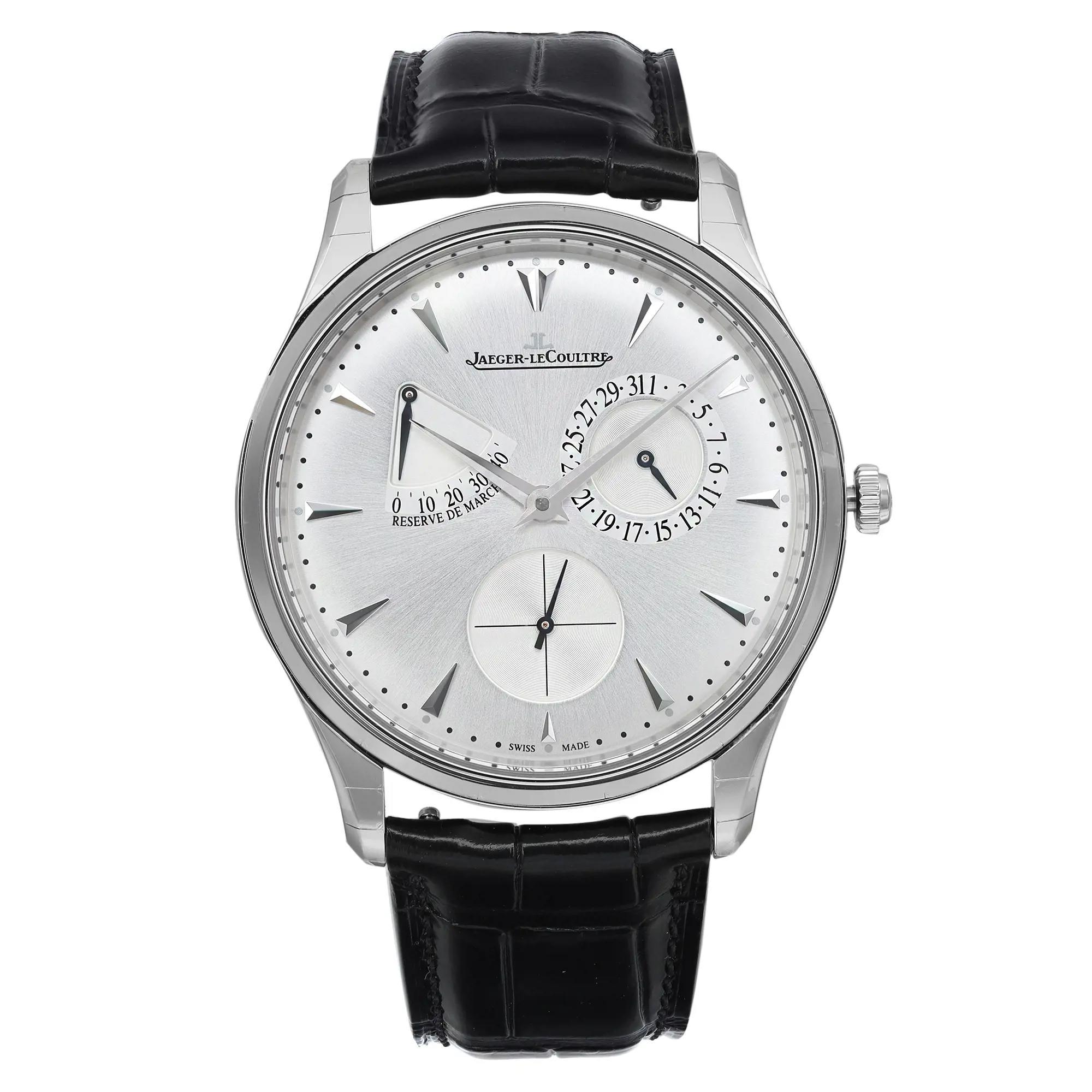 Jaeger-LeCoultre Ultra Thin Reserve De Marche Steel Silver Dial Watch Q1378420