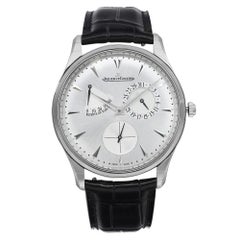 Used Jaeger-LeCoultre Ultra Thin Reserve De Marche Steel Silver Dial Watch Q1378420