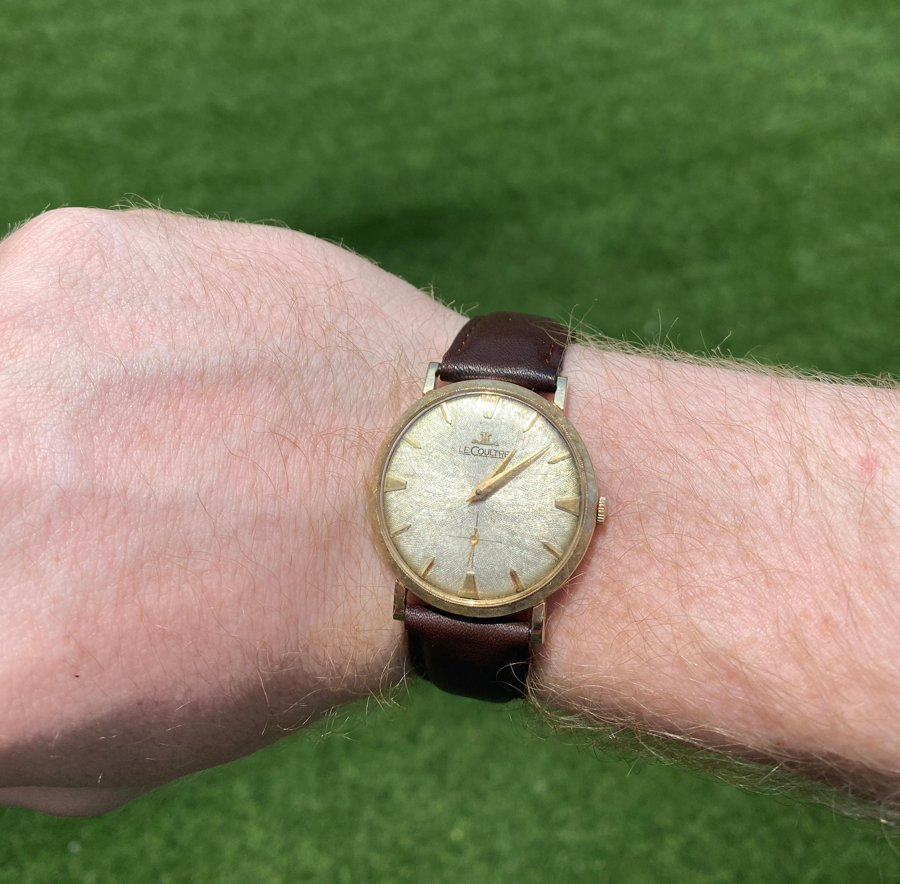 jaeger-lecoultre vintage gold watch