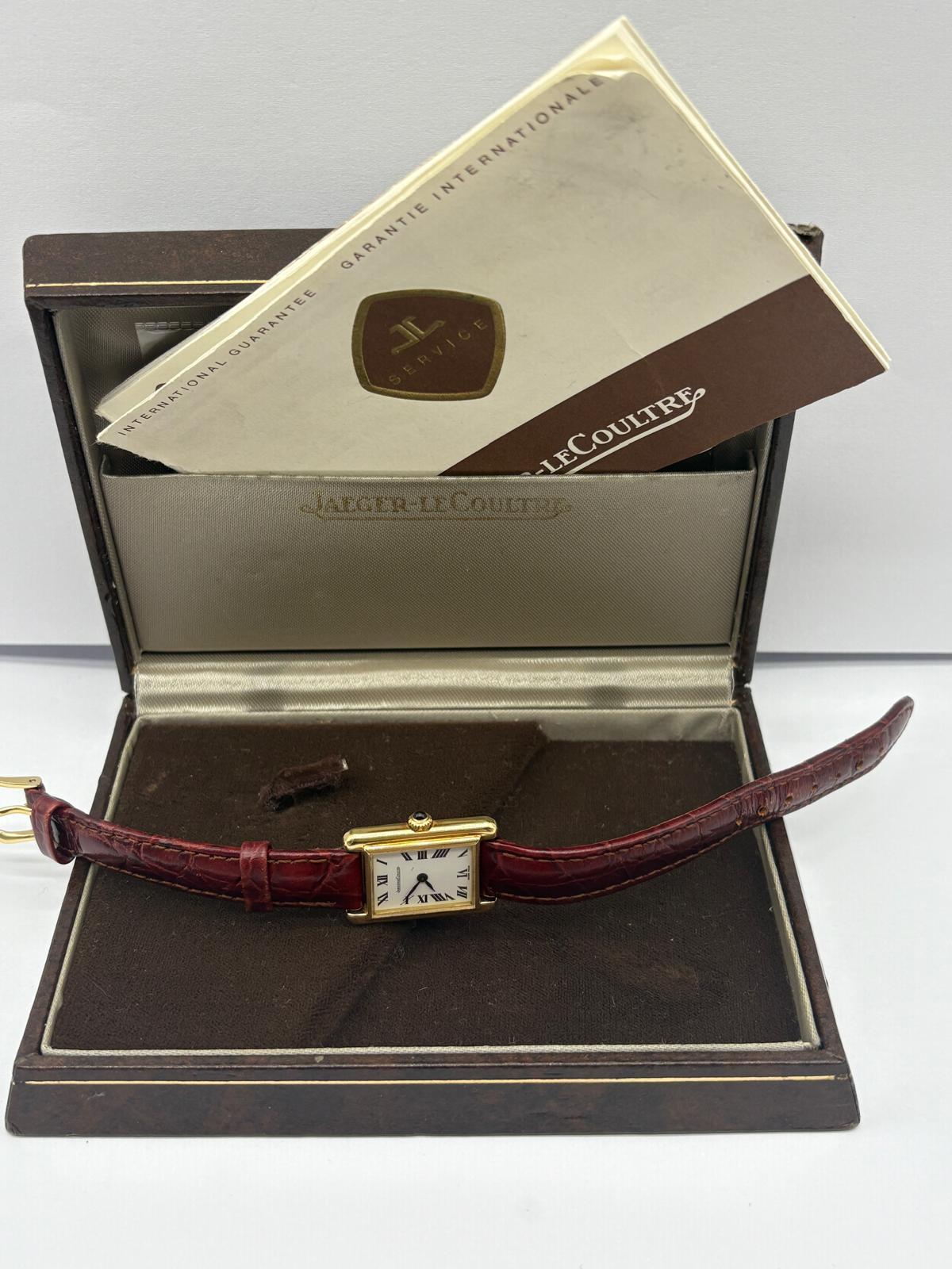 Jaeger-LeCoultre Orologio d'epoca in oro giallo 18 ct - anni '80, scatola e documenti in vendita 8