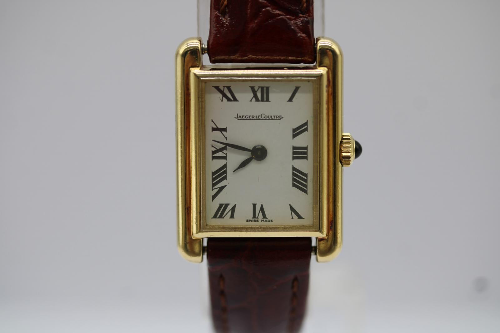 Donna Jaeger-LeCoultre Orologio d'epoca in oro giallo 18 ct - anni '80, scatola e documenti in vendita